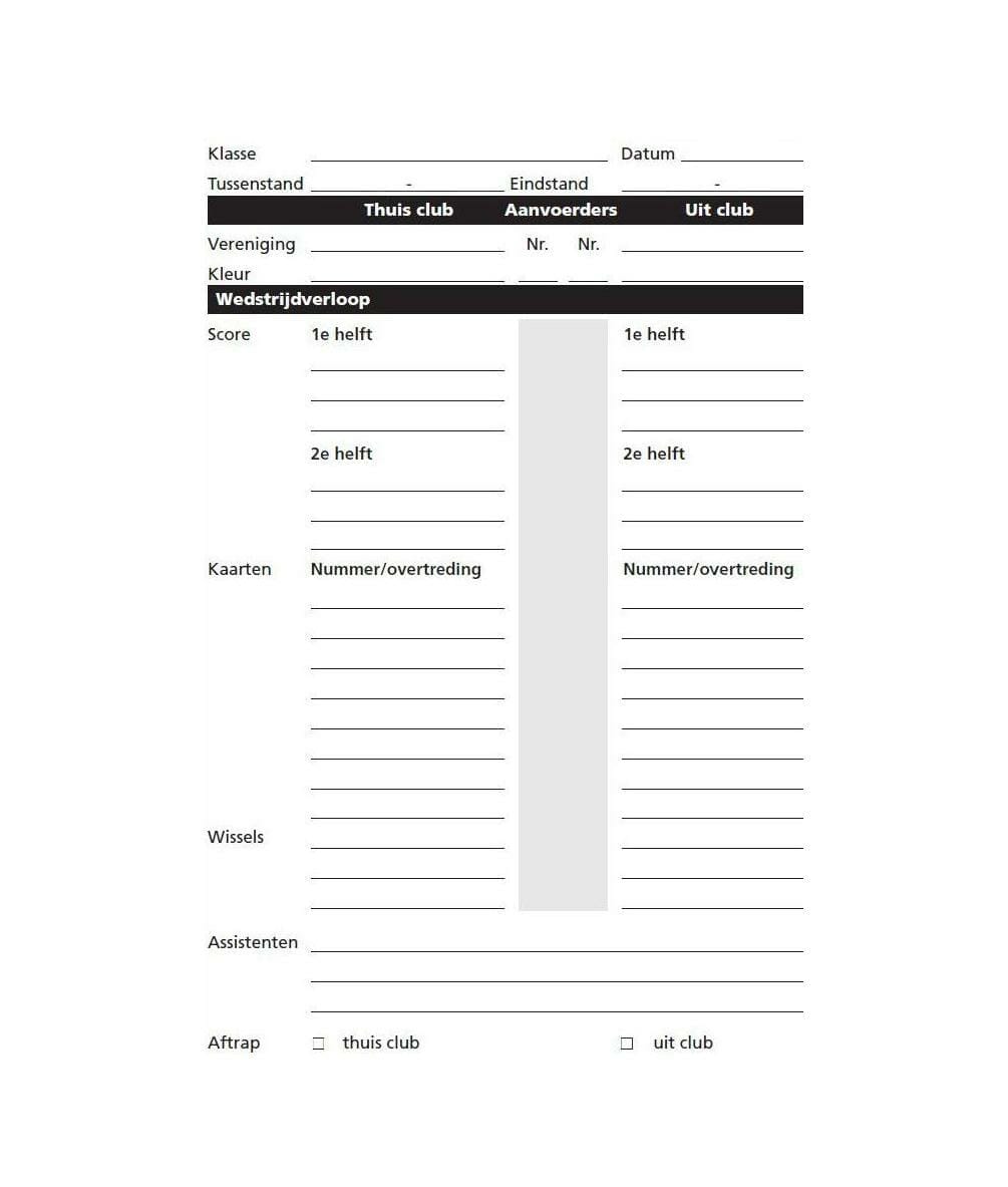 Scheidsrechter Notitieblok